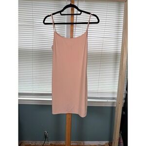 Blu Pepper Pink Spaghetti Strap Mini Slip Dress Womens Large Peach Bodycon